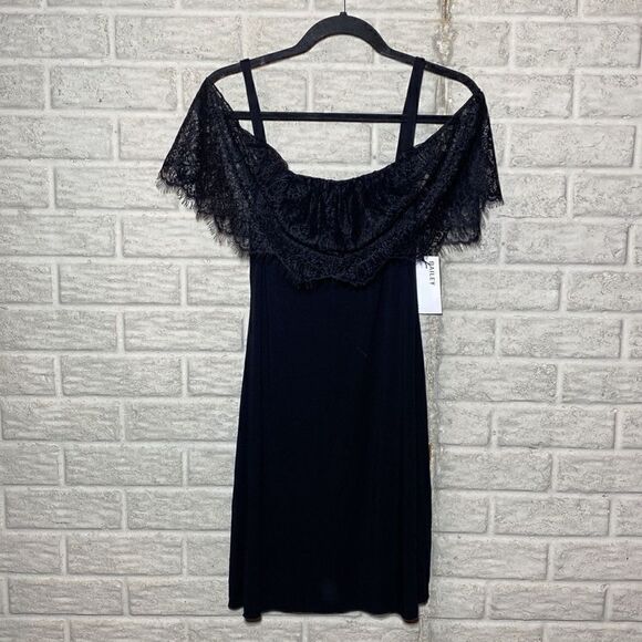 NWT MSRP $168 Bailey 44 Dark Horse Lace Trim Dress Women's Size Small - Picture 6 of 8